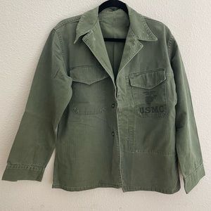 Vintage US Marine Corps Army Green Jacket - Large